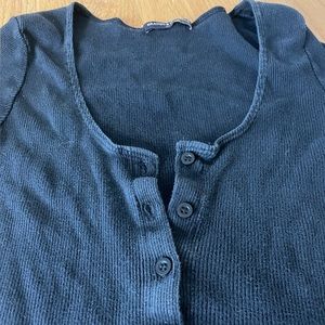 Brandy Melville black button up shirt